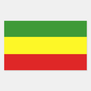Adesivo Retangular Bandeira do Orgulho Rastafarian