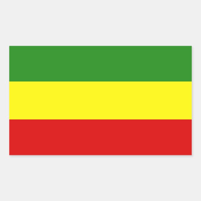 Adesivo Retangular Bandeira do Orgulho Rastafarian (Frente)