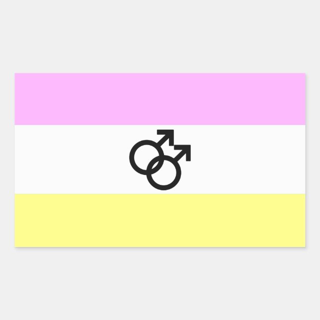 Adesivo Retangular Bandeira do Orgulho Twink (Frente)