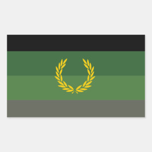 Adesivo Retangular Bandeira do Orgulho Uniforme Militar