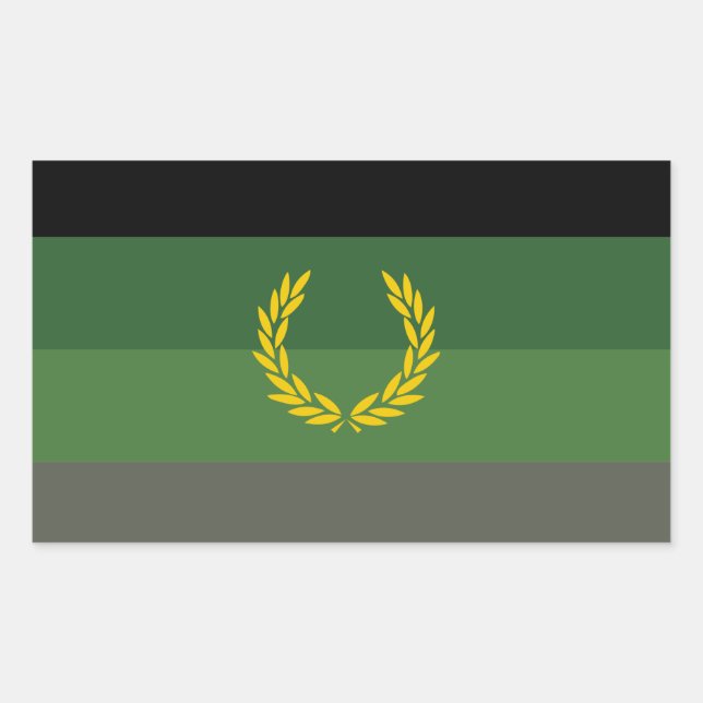 Adesivo Retangular Bandeira do Orgulho Uniforme Militar (Frente)