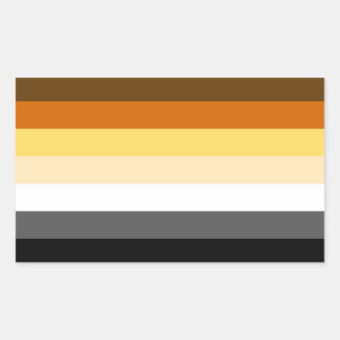 Adesivo Retangular Bandeira do Orgulho Urso Clássico