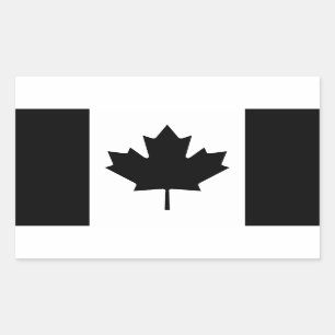 Adesivo Retangular Bandeira do País Negro Canadá