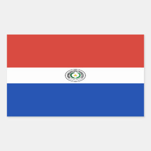 Adesivo Retangular Bandeira do Paraguai