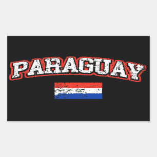 Adesivo Retangular Bandeira do Paraguai