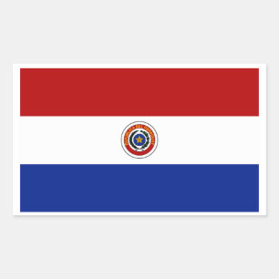 Adesivo Retangular Bandeira do Paraguai