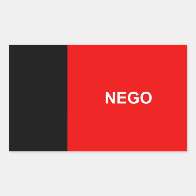 Adesivo Retangular Bandeira do Paraíba Símbolo Nego da Região do Bras (Frente)