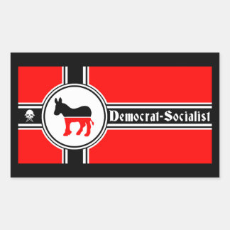 Adesivo Retangular Bandeira do Partido Socialista Democrata dos EUA R