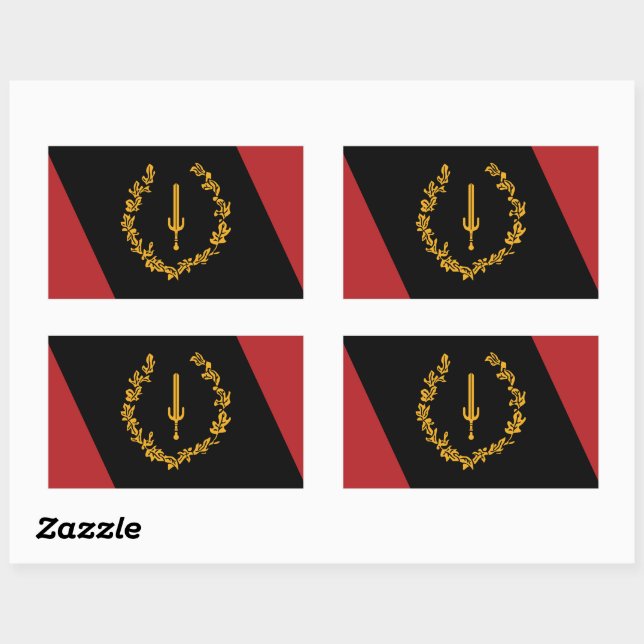 Adesivo Retangular Bandeira do Patrimônio Negro Americano (Folha)