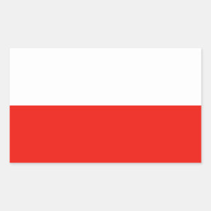 Adesivo Retangular Bandeira do Polônia
