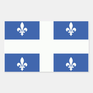 Adesivo Retangular Bandeira do Quebec