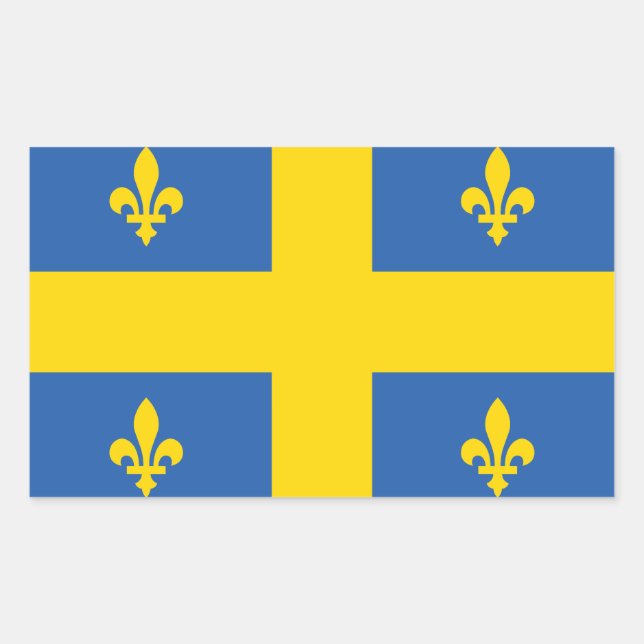 Adesivo Retangular Bandeira do Quebec Ucraniano (Frente)