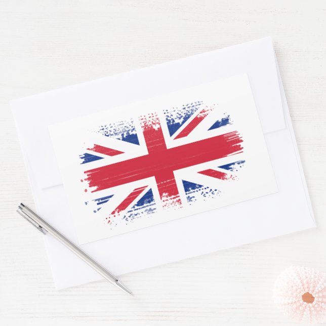 Adesivo Retangular bandeira do Reino Unido (Envelope)