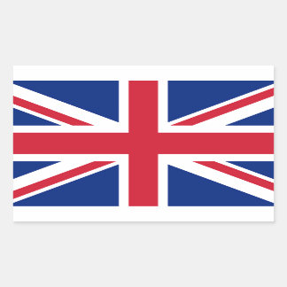 Adesivo Retangular bandeira do Reino Unido - Versão autêntica