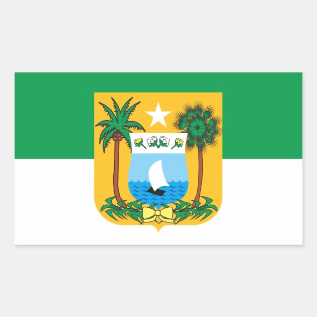 Adesivo Retangular Bandeira do Rio Grande do Norte Brasil (Frente)