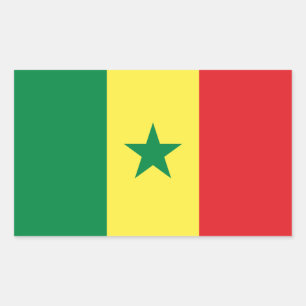 Adesivo Retangular Bandeira do Senegal