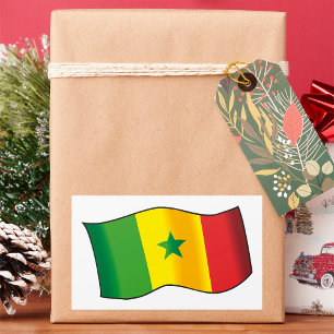 Adesivo Retangular Bandeira do Senegal Orgulho Senegalês Verde Amarel
