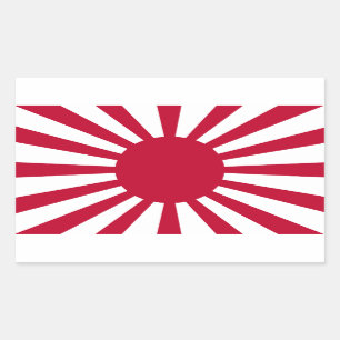 Adesivo Retangular Bandeira do Sol Nascente do Japão