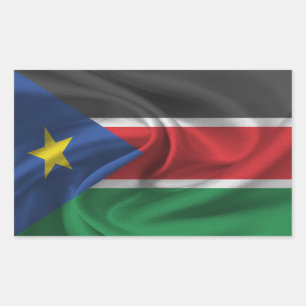 Adesivo Retangular Bandeira do Sudão do Sul