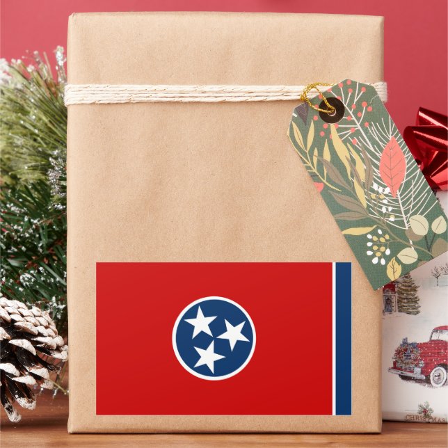 Adesivo Retangular Bandeira do Tennessee (Feriado)