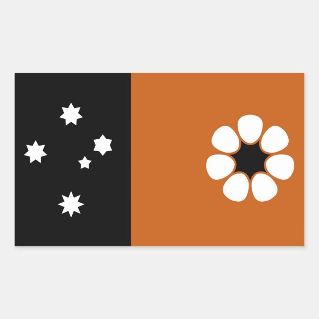 Adesivo Retangular Bandeira do Território Norte (AUSTRÁLIA) (Frente)