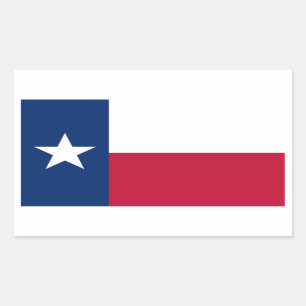 Adesivo Retangular Bandeira do Texas