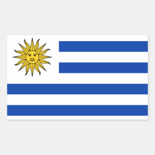 Adesivo Retangular Bandeira do Uruguai