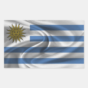 Adesivo Retangular Bandeira do Uruguai