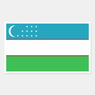 Adesivo Retangular Bandeira do Usbequistão, Bandeira do Usbequistão