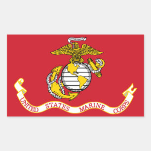 Adesivo Retangular Bandeira do USMC