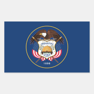 Adesivo Retangular Bandeira do Utah