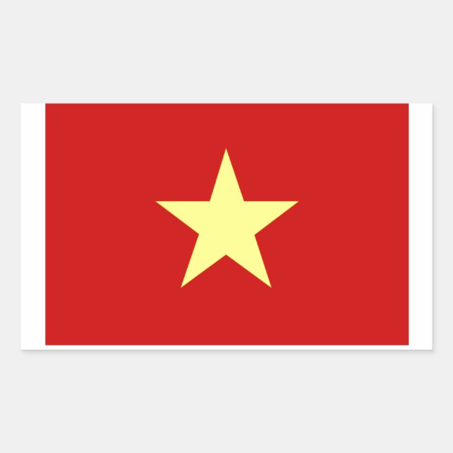 Adesivo Retangular Bandeira do Vietnã (Frente)