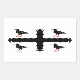 Adesivo Retangular Bandeira do Vinheta Retangular de Flintshire