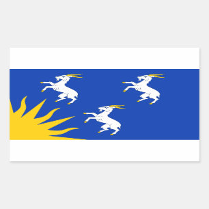 Adesivo Retangular Bandeira do Vinheta Retangular de Merionethshire