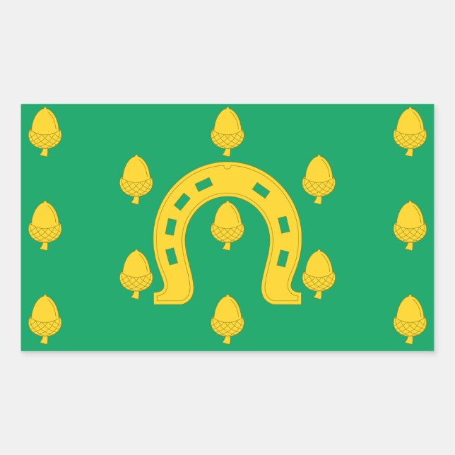 Adesivo Retangular Bandeira do Vinheta Retangular Rutland (Frente)