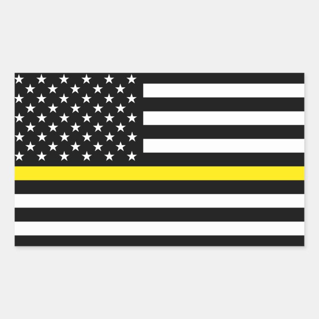 Adesivo Retangular Bandeira dos Despachantes da Linha Amarela Fina (Frente)