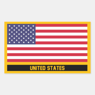 Adesivo Retangular Bandeira dos Estados Unidos