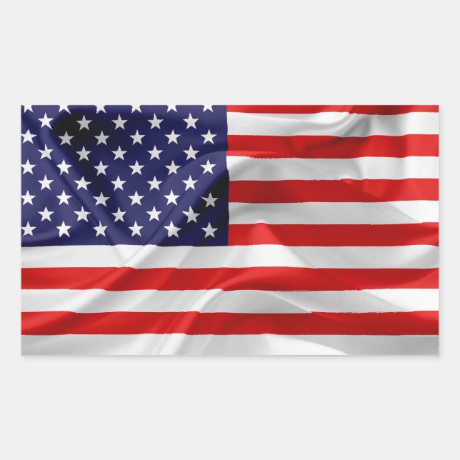 Adesivo Retangular Bandeira dos Estados Unidos da América (Frente)