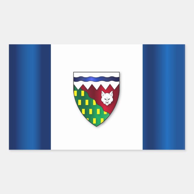 Adesivo Retangular bandeira dos Territórios do Noroeste (Frente)