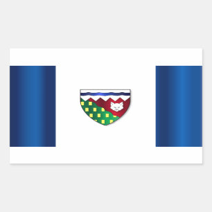 Adesivo Retangular Bandeira dos territórios do noroeste
