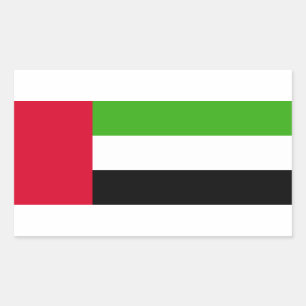 Adesivo Retangular Bandeira dos UAE United Arab Emirates