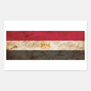 Adesivo Retangular Bandeira egípcia áspera