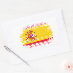 Adesivo Retangular bandeira espanhola