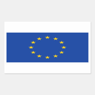 Adesivo Retangular Bandeira Europa/União Europeia