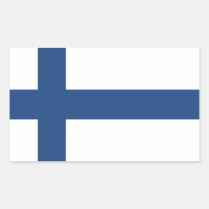 ADESIVO RETANGULAR BANDEIRA FINLÂNDIA SUOMI