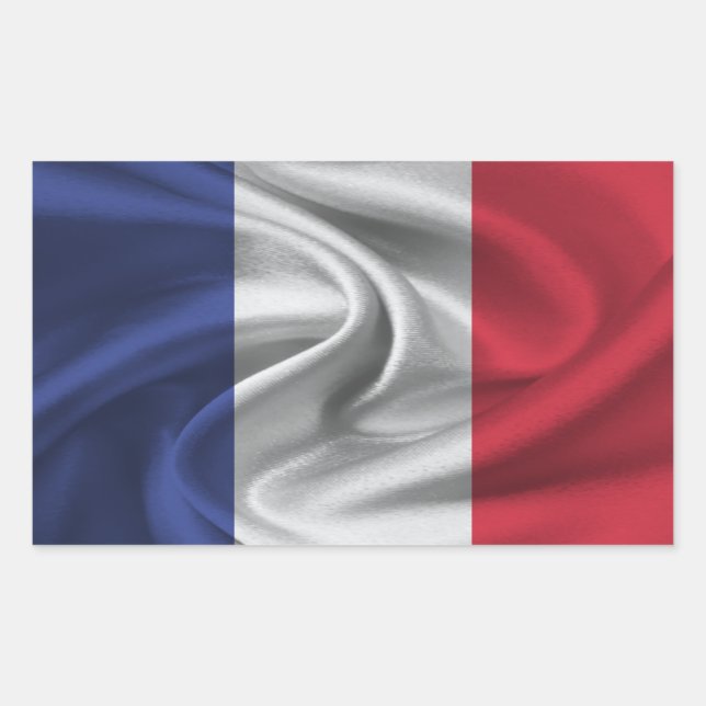 Adesivo Retangular Bandeira França (Frente)