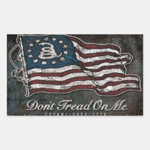 Adesivo Retangular Bandeira Gadsden - Liberdade Ou Morte