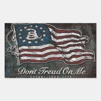 Adesivo Retangular Bandeira Gadsden - Liberdade Ou Morte