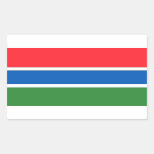 Adesivo Retangular Bandeira Gâmbia
