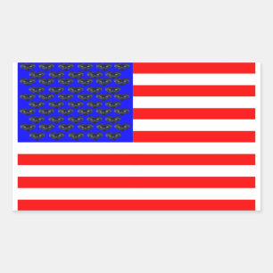 Adesivo Retangular Bandeira Gatos Pretos E Listras
